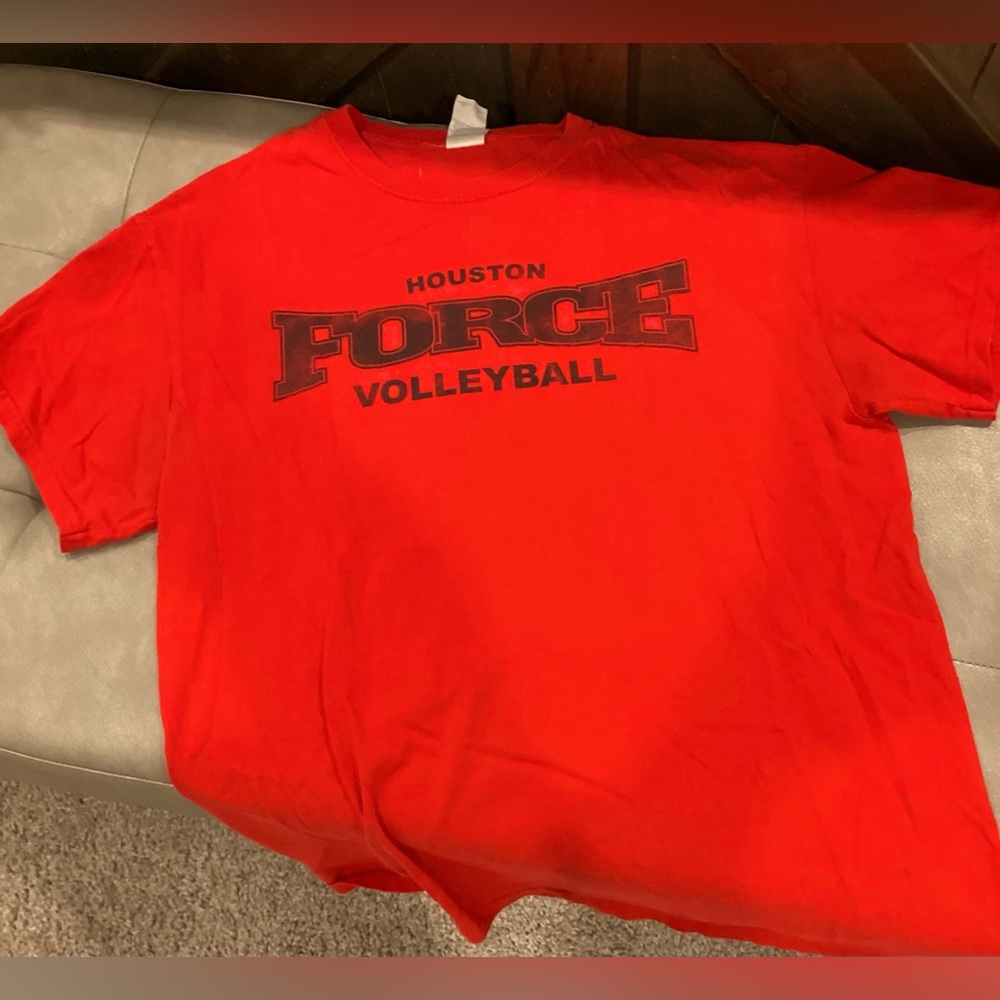 Red Houston Force Volleyball T Shirt